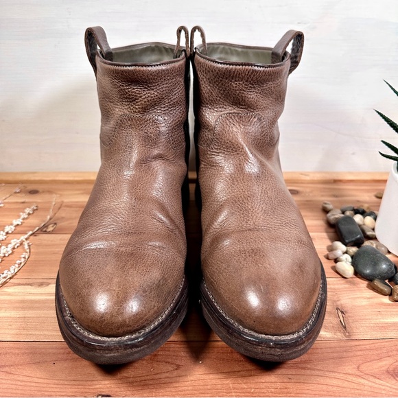 Brunello Cucinelli Leather Ankle Boots Booties Size 39 - Picture 4 of 10